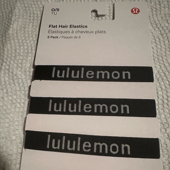 lululemon athletica Accessories - Lululemon NWT Hair Ties - Flat Hair Elastics - 6 pk (3 black & 3 grey)